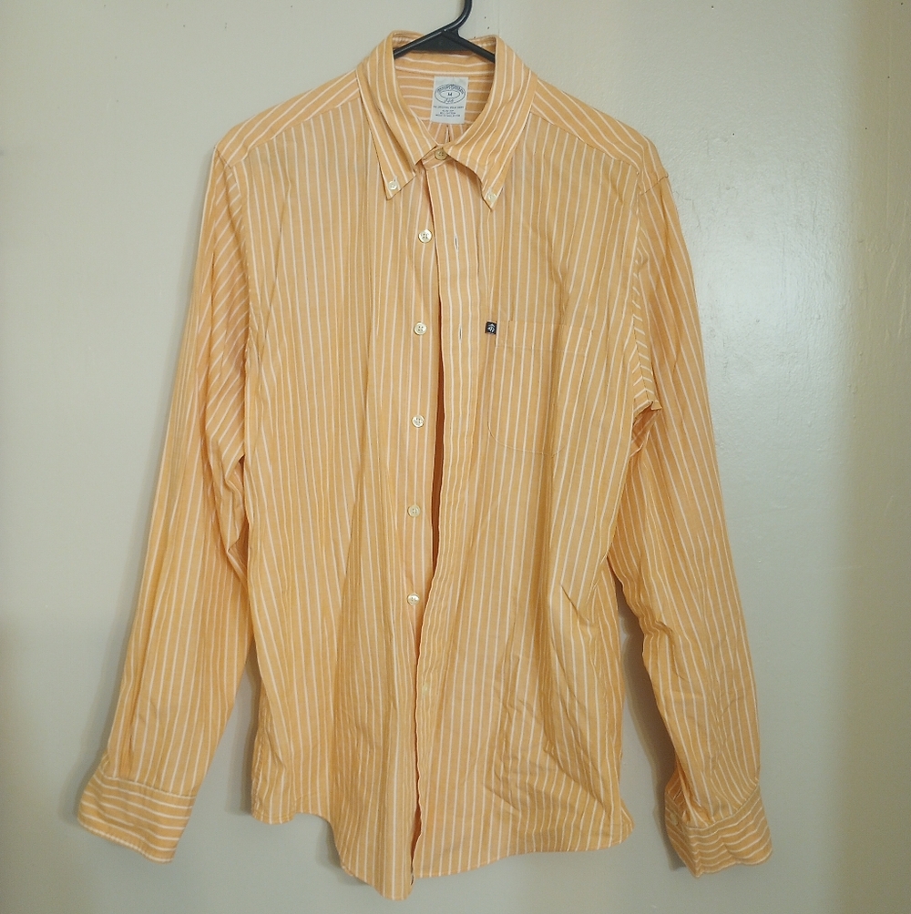 Brooks Brothers Men's Long Sleeve Button Down Striped Dress Shirt